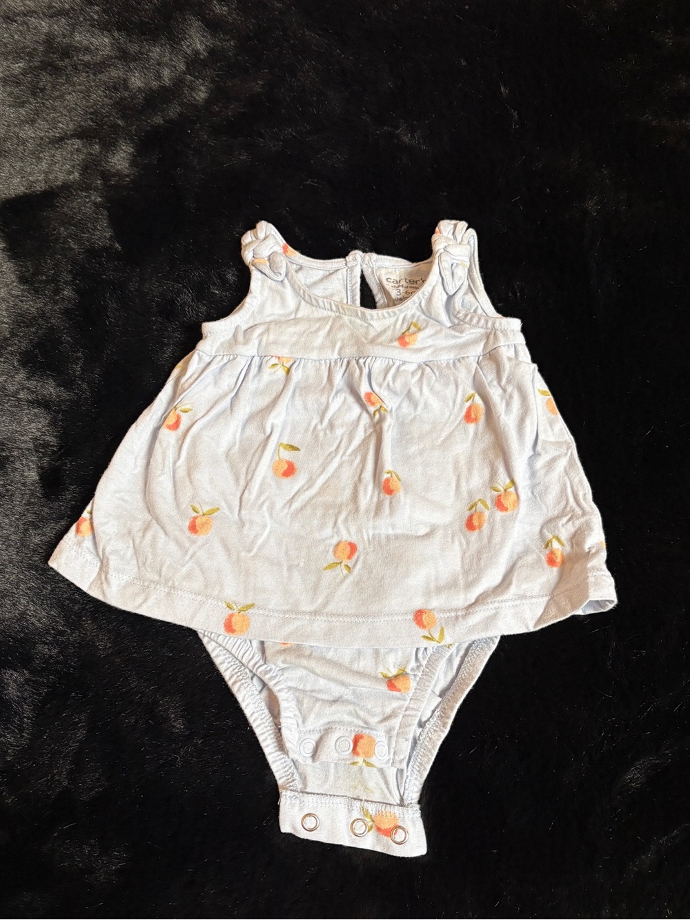 Carter's Light Blue Peach Print Cotton One-Piece